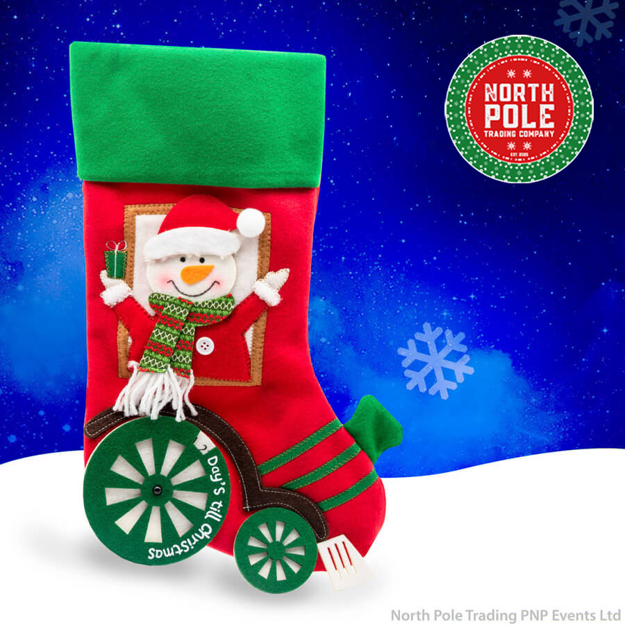 Stocking snowman on