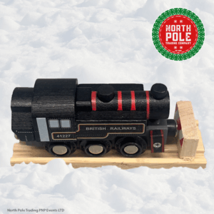 Black train on track