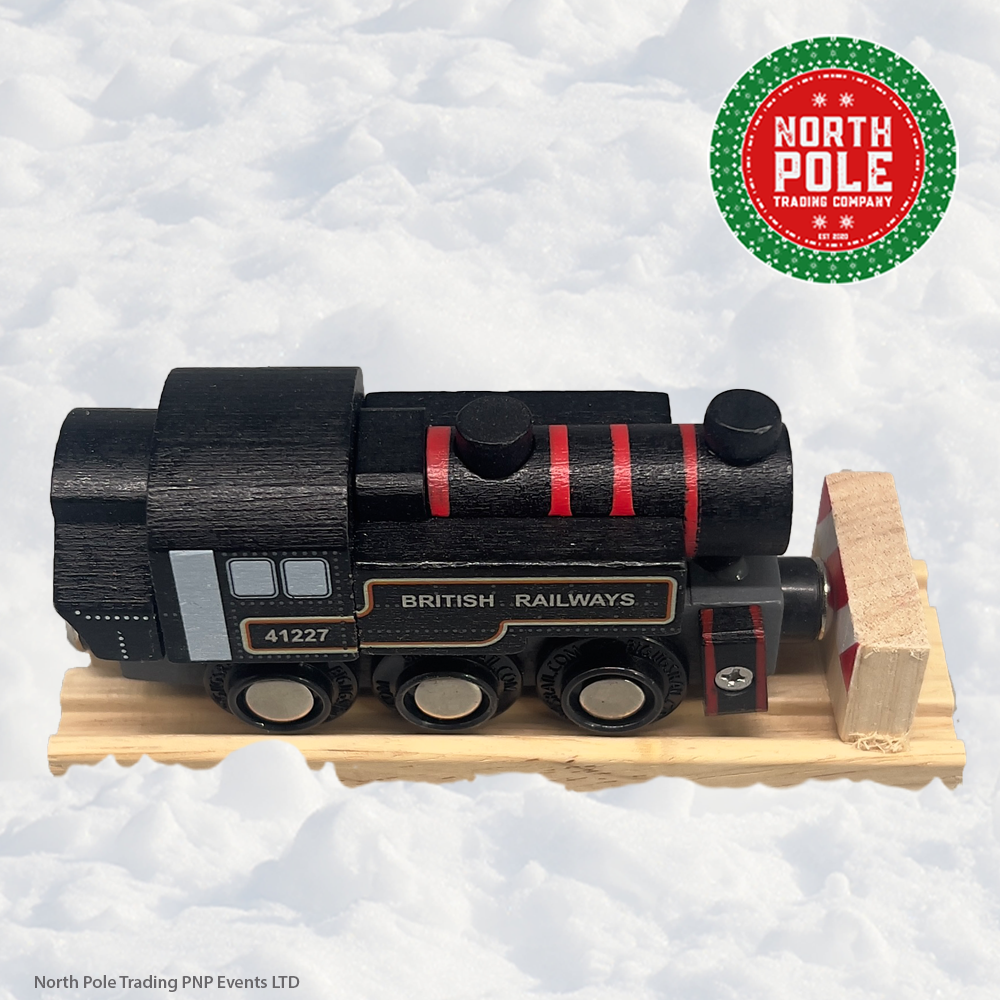Black train on track