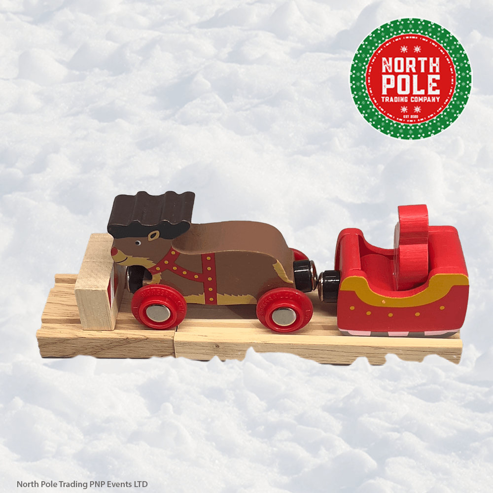 Santa with reineer train