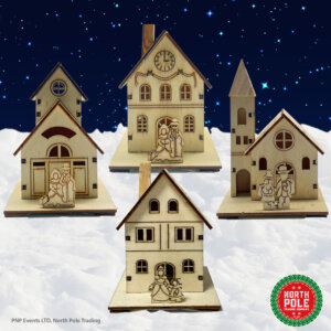 Four wooden houses