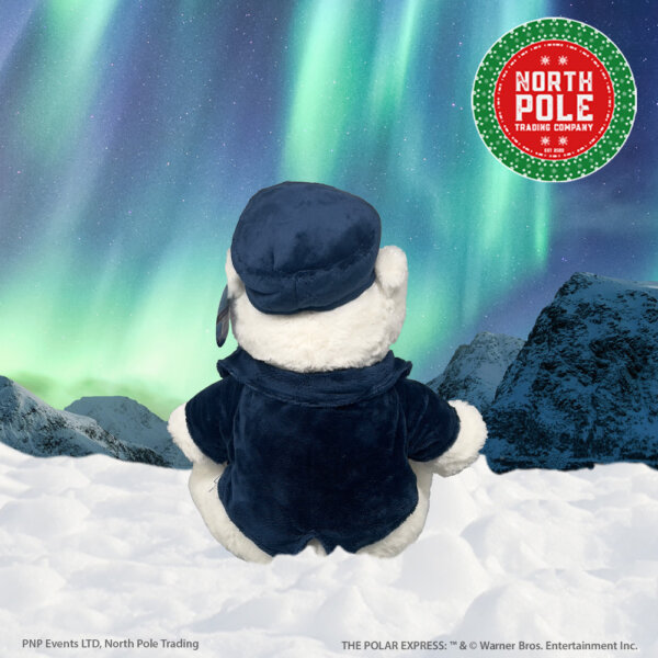 Conductor Polar Bear Back View on snow