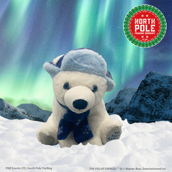 Snowflake Trapper Hat Polar Bear Plush