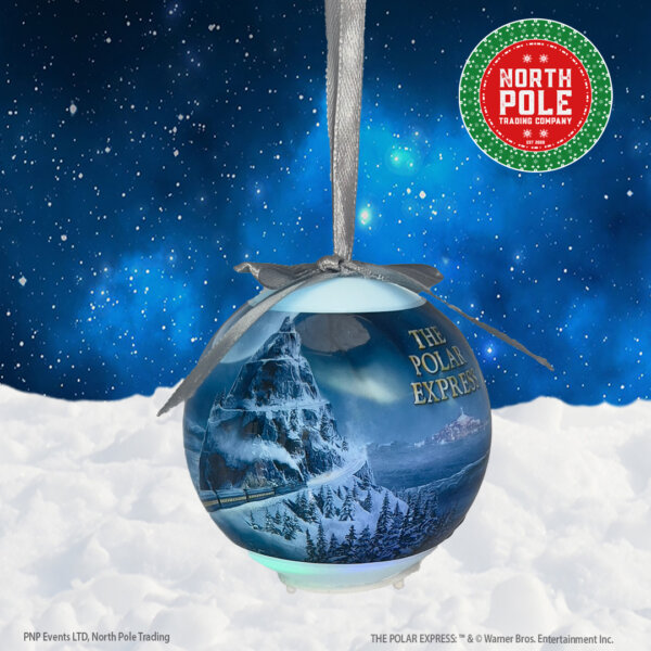 Colour Changing Bauble on blue