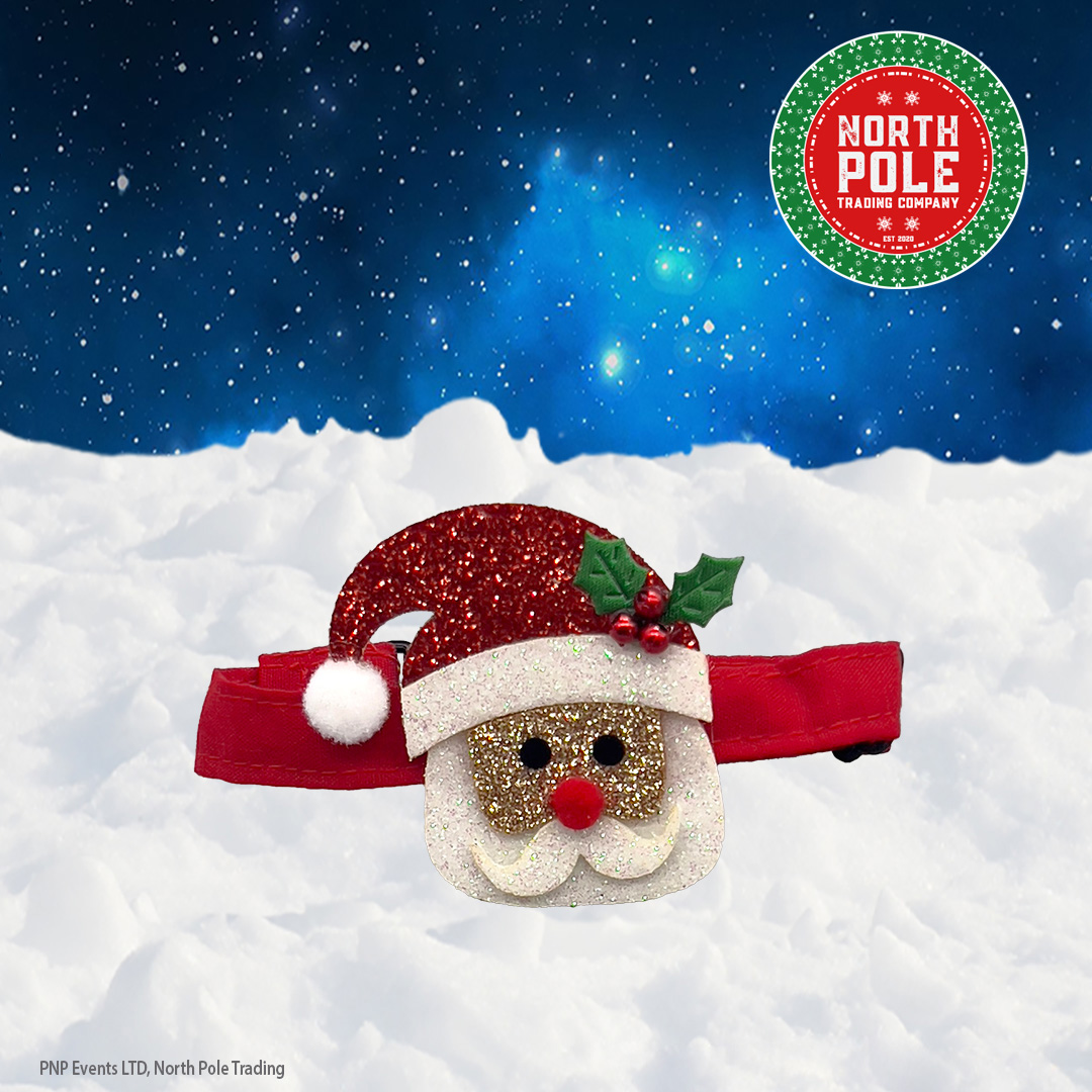 Cat Collar - Santa Face Front View