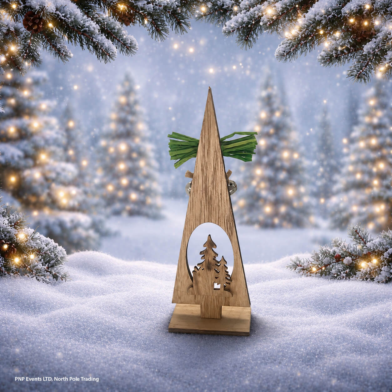 Wooden Xmas Tree Table Decoration - Image 2